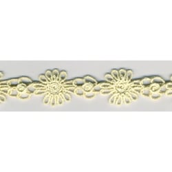 Disquette 10m dentelle guipure coton 24mm Ecru