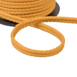 Bobine 20m double cordon chevrons 10mm jaune moutarde