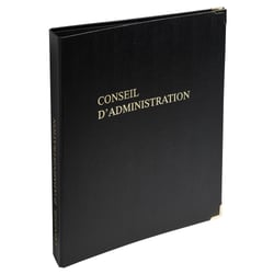 Reliure luxe avec recharge 297X210 Conseil d'administration 100 feuillets foliotés 90g + 2 gardes - Noir - Le Dauphin
