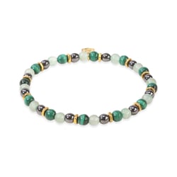Bracelet en pierres Malachite, Aventurine et Hématite Taille L - Sloya