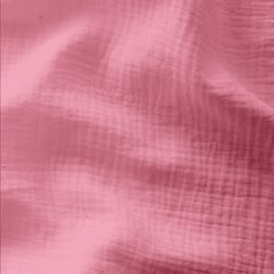 Tissu Double gaze uni Rose bonbon