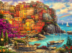 Puzzle 2000 pièces - Chuck Pinson - A Beautiful Day at Cinque Terre - Grafika