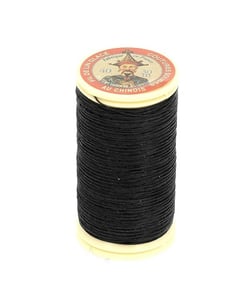 Fil lin glacé 30 m – Fil au Chinois – N° 40 – Fil de lin retors, lisse, résistant 180 Noir