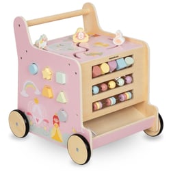 Trotteur Bébé et Jeux Éducatif - Mamabrum - Montessori, Trieur, Boulier, Roues antidérapantes - Bois