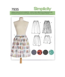 Patron Simplicity 8211 Jupe dame taille n°FR 32-40