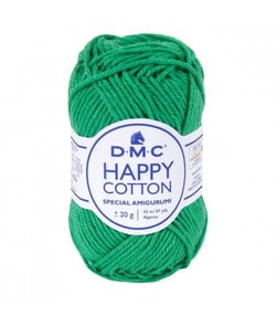 Pelote de 20Gr - coton spécial Amigurumi HAPPY COTTON - PPSC - Oeko Tex- Dmc 781 Vert