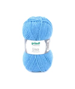 Fil à tricoter LISA PREMIUM UNI - Grundl 17 Bleu