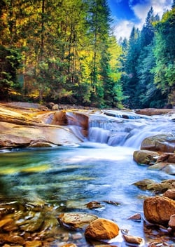 Puzzle 2000 pièces - Belle Cascade dans la Forêt - Grafika