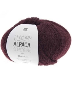 Fil de laine à tricoter LUXURY ALPACA Superfine Aran - Rico Design 28 Rouge Vin