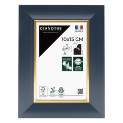 Cadre photo Hades bleu doré 10x15 cm