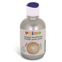 Lot de 6 Flacons Gouache Ready-Mix Mettalic 300 ml Bouchon Flux Control Argent 910 PRIMO
