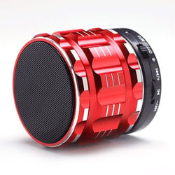 Mini Enceinte Bluetooth Portable Micro Carte SD Fonction Kit Mains Libres Rouge YONIS