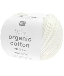 Pelote de coton Baby organic cotton - 100% BIO - Rico Design 09 Blanc