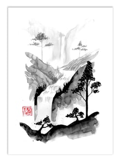 Affiche 30 x 40 cm - Fall and trees - Pechane Sumie
