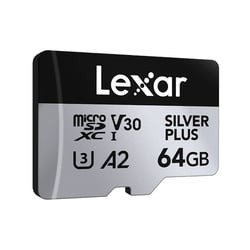 LEXAR Carte microSDXC Silver Plus UHS-1 64Go R205/W100 V30