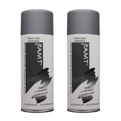 Lot de 2 sprays de peinture - gris mat - AMT