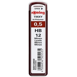 Mine pour porte-mines - ROTRING - Tikky - 0,5 mm - HB - Lot de 10 étuis de 12 mines