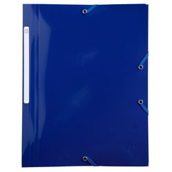 Chemise à élastiques 3 rabats polypropylène recyclé BeeBlue - A4 - Bleu marine - x 24 - Exacompta