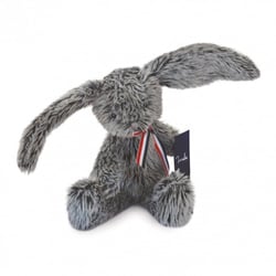 Lapin en peluche Alexandre gris 30 cm - Maïlou Tradition
