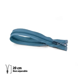 Fermeture éclair Z53 - moulée 6mm Non séparable - 20 cm