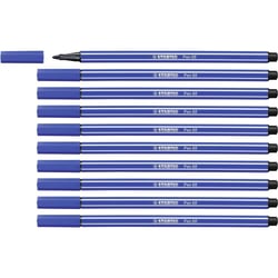 10 feutres de dessin STABILO Pen 68 - pointe moyenne - Bleu marine 32