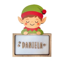 Lampe à poser personnalisable - Lutin de Noël