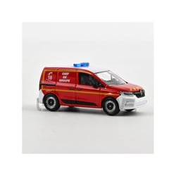Voiture Miniature - NOREV - RENAULT Kangoo Van Pompiers Chef de Groupe - 1/64 - Rouge/Blanc - 2023