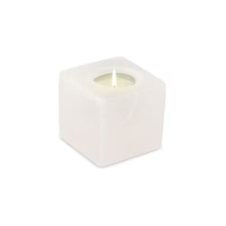 Photophore en Cristal de Sel Blanc Cube - Omsaé