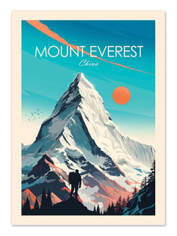 Affiche 30 x 40 cm - Mont Everest - Studio Inception