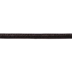 Bande cuir synthétique, Métallique plat, anthracite, 3mm, 2m