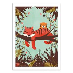 Affiche 30x40 cm - Sleeping Tiger - Jay Fleck