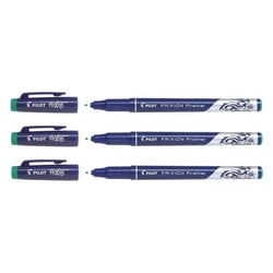 Lot de 3 stylos feutres effaçables pointe fine - PILOT - FRIXION - Vert - 0,45 mm