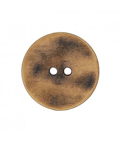 Carte de 1 bouton Métal 2 trous 28mm - Prym Marron