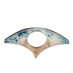 Bague de lecture en résine forme arc-motif mer océan