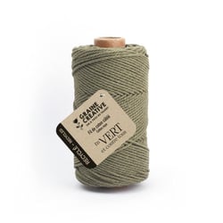 BOBINE DE COTON CABLE RECYCLE VERT