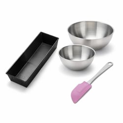 Set de 4 ustensiles de pâtisserie moule à gâteaux bol et spatule Black metallic Black mettallic Zenker  Black mettallic