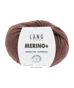 Pelote de Laine à tricoter MERINO + (PLUS) - Lang Yarns Rouge (076)