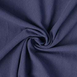Tissu Coton Lavé aspect Lin uni Bleu marine