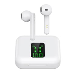 Ecouteurs Bluetooth 5.0 Sans Fil Avec Boîtier De Charge Et Affichage LED Blanc YONIS