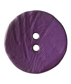 Carte de 1 bouton rond imitation bois 2 trous 30mm - Prym Violet Fonce