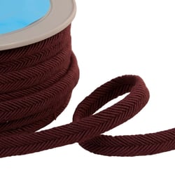 Double cordon fils 10mm violet prune au mètre