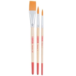 3 pinceaux - Peinture aquarelle - Rond - Plat - Synthétiques - Art Creation