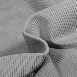 Tissu Velours d'ameublement côtelé Lena Gris souris