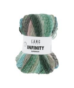 Pelote de Laine INFINITY - 100gr - Lang Yarns - 100% Mérinos Extrafine Superwash - Couleurs aléatoires, rendu artistique unique 05 Multicolore