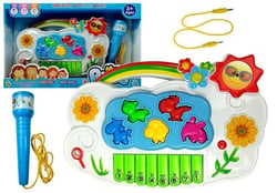 Piano Électronique Pour Enfants Avec Fleurs Connecté Au Téléphone Microphone