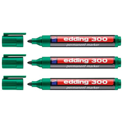 Lot de 3 marqueurs permanents - EDDING - Pointe ronde 1,5-3 mm - Vert
