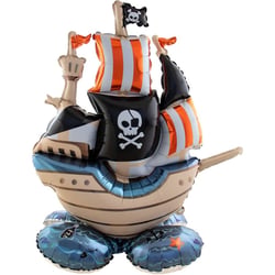 Ballon Aluminium Debout - Bateau de Pirate - 81 cm