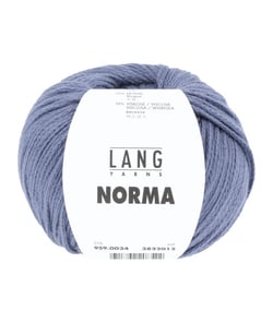 Pelote de coton à tricoter Norma - Lang Yarns 34 Bleu