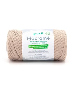Bobine de corde MACRAME 330 GR - Gründl 2 Ecru