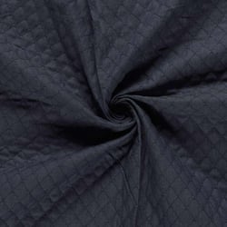 Tissu Chambray Coton Matelassé Bleu marine